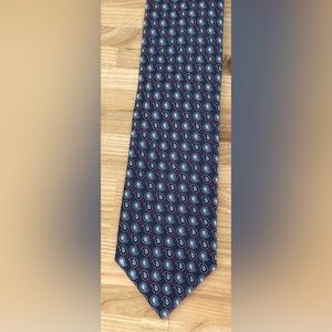 Canali 1934 Designer Made in Italy 100% Silk Tie Blue, Red, White, Light Blue